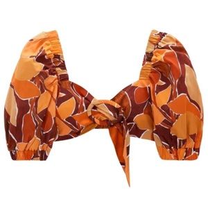 🧡Zara Orange Crop Top❤️